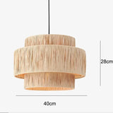 ZENLUMI Japanese Wicker Pendant Lamp