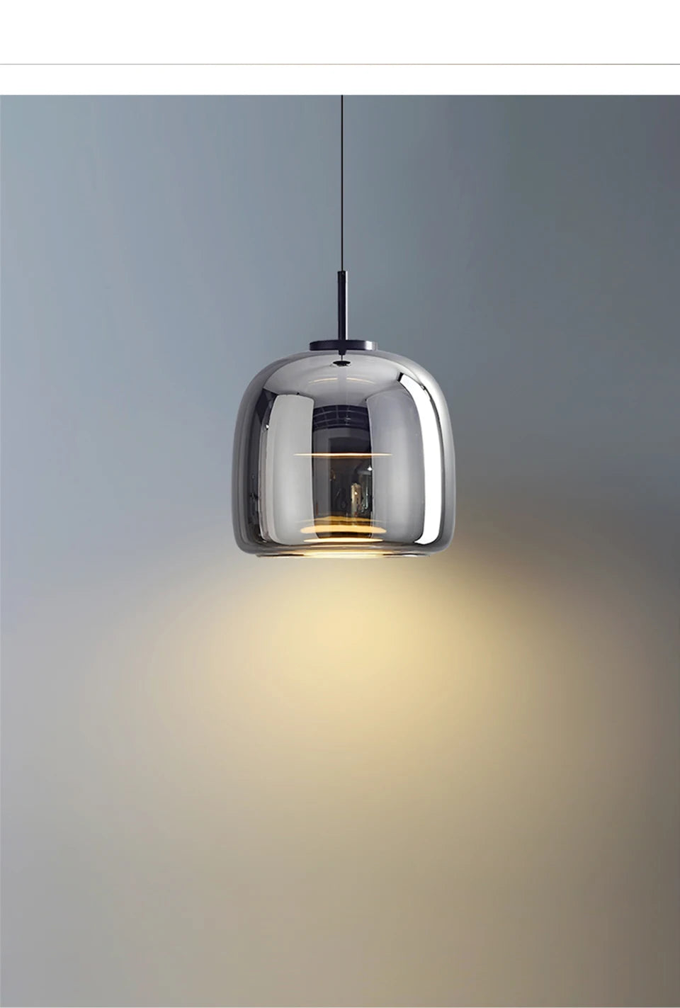 LumiGlow – Elegante Glassteen Hanglamp met LED-verlichting - hanglampen - detail