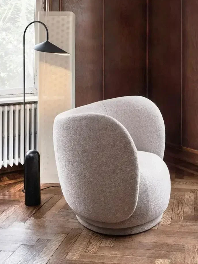 Nordic Arum | Minimalistische Design Vloerlamp met Marmeren Basis - vloerlampen - detail