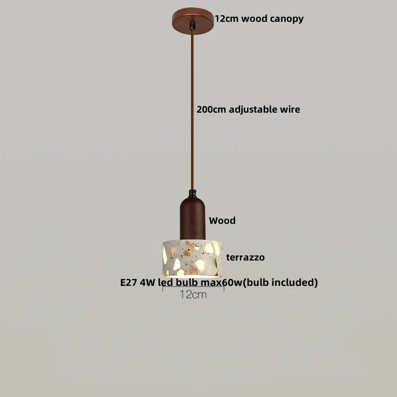TerraLume LED Hanglamp – Moderne Terrazzo & Koper Designlamp - hanglampen - gemonteerd