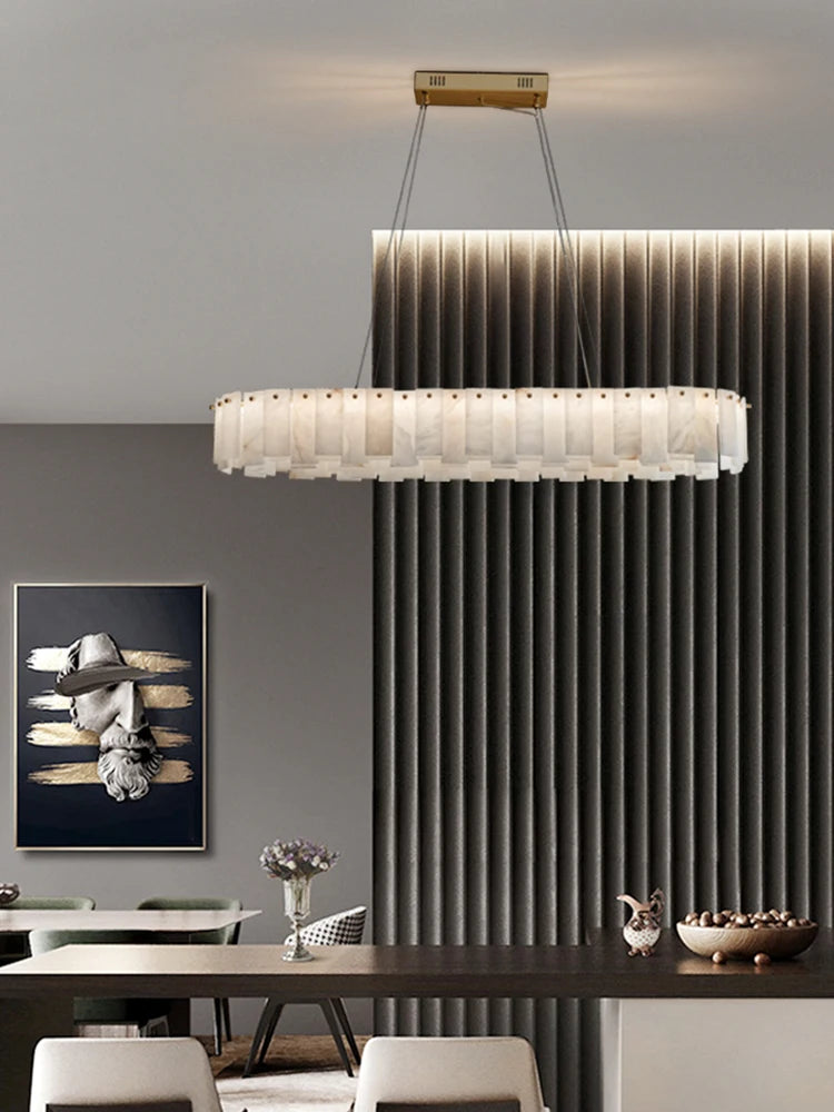 LumiMarble | Elegante Marmeren & Koperen Hanglamp - hanglampen - detail
