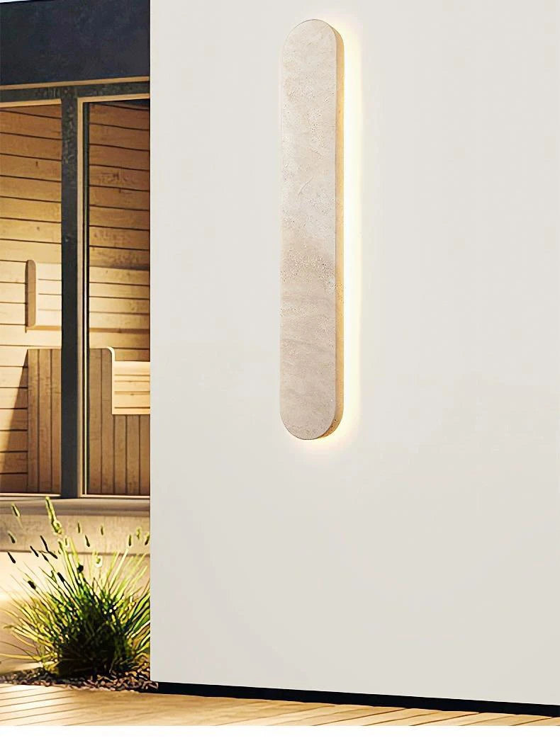 StoneGlow Recta – Moderne Wandlamp van Natuursteen - wandlamp