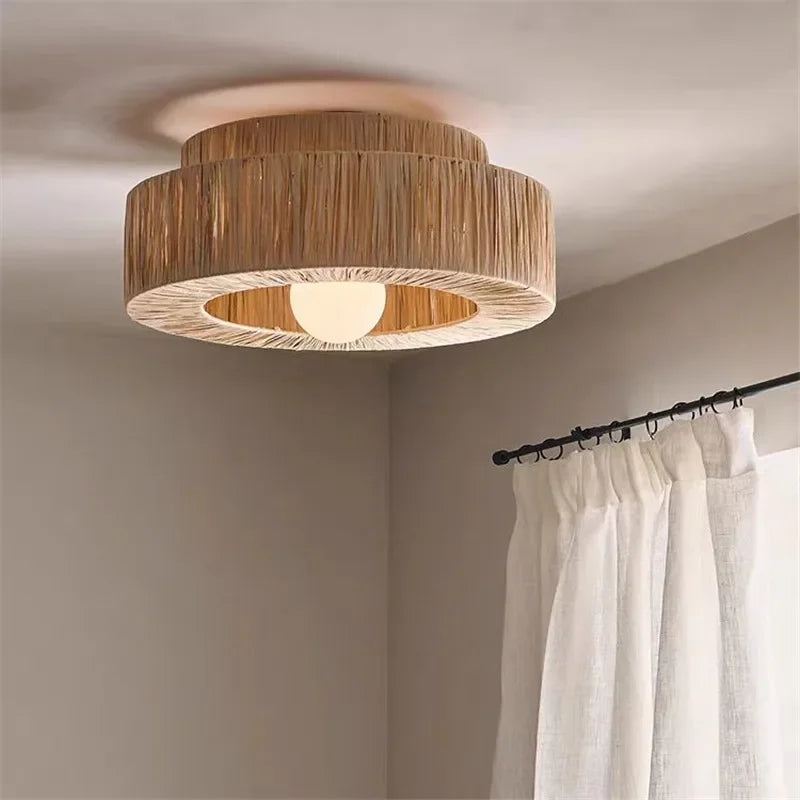 ZENLUMI Japanse Rieten Hanglamp - hanglampen - detail