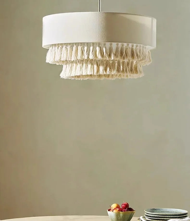 SabiGlow – Boheemse Wabi Sabi Stoffen Hanglamp - hanglampen