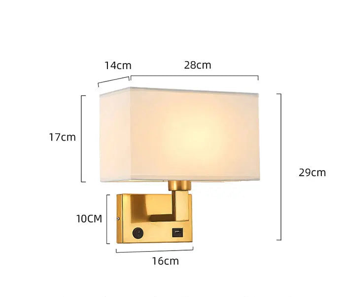 Modern Wall Lamp with Fabric Shade