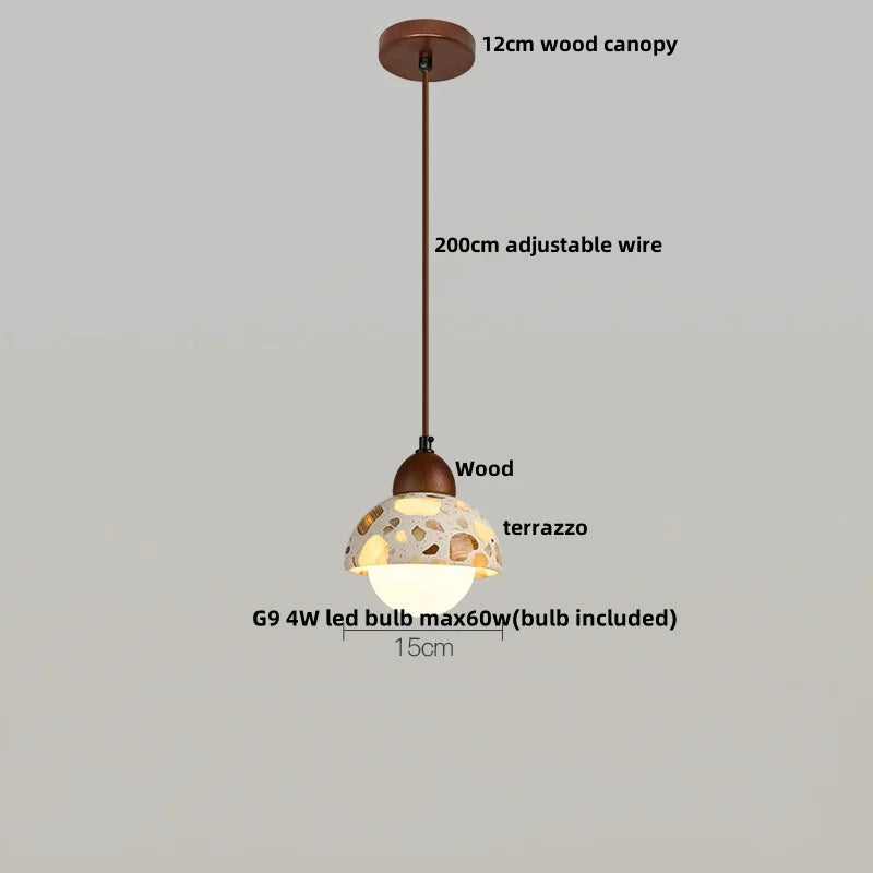 TerraLume LED Hanglamp – Moderne Terrazzo & Koper Designlamp - hanglampen