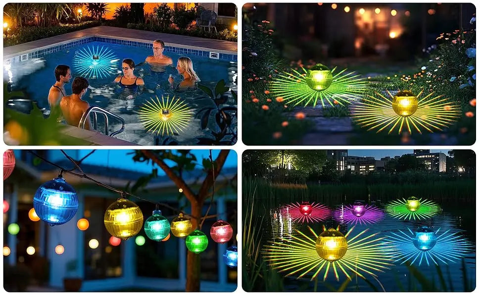 SOLAGLOW Drijvende Solar RGB Zwembadlamp - buitenverlichting