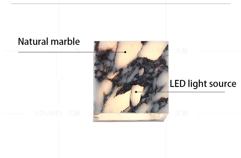 LUMARIS MarbleGlow LED Wandlamp - wandlamp - in de kamer