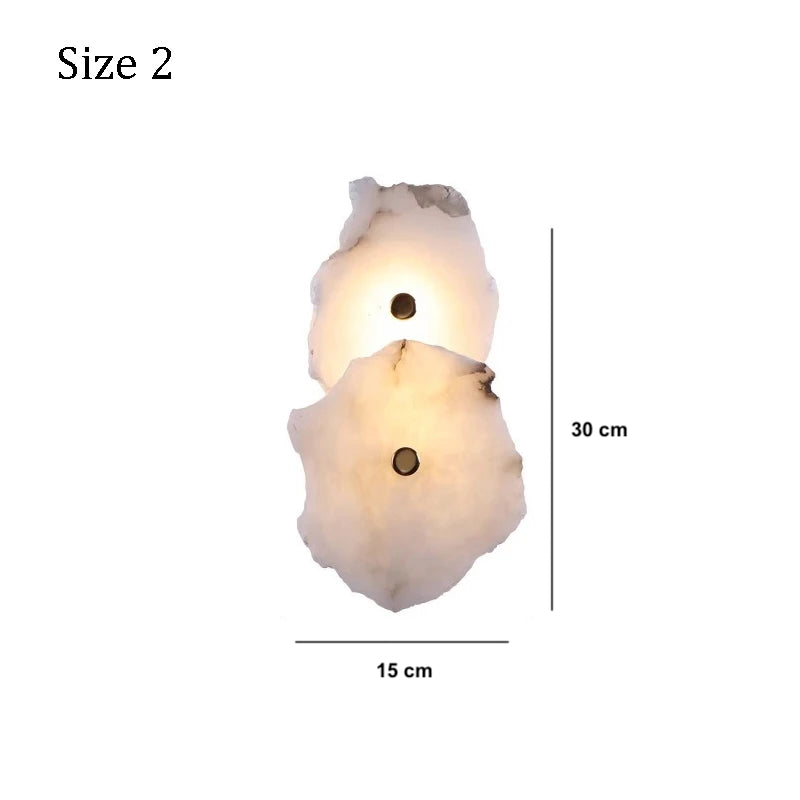 LUMARA Spaanse Alabaster Wandlamp - wandlamp - detail