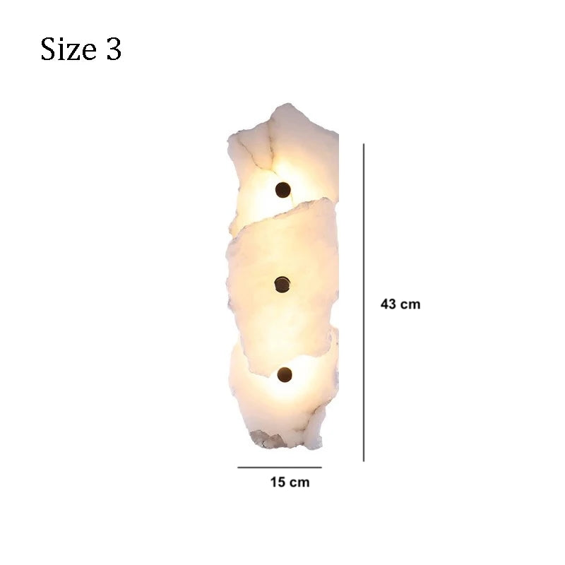 LUMARA Spaanse Alabaster Wandlamp - wandlamp - in de kamer