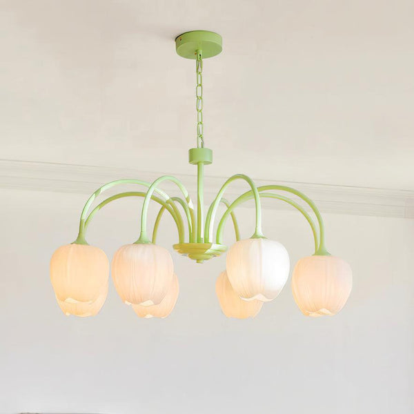 Tulp Matcha Kroonluchter - hanglampen - materiaaldetail