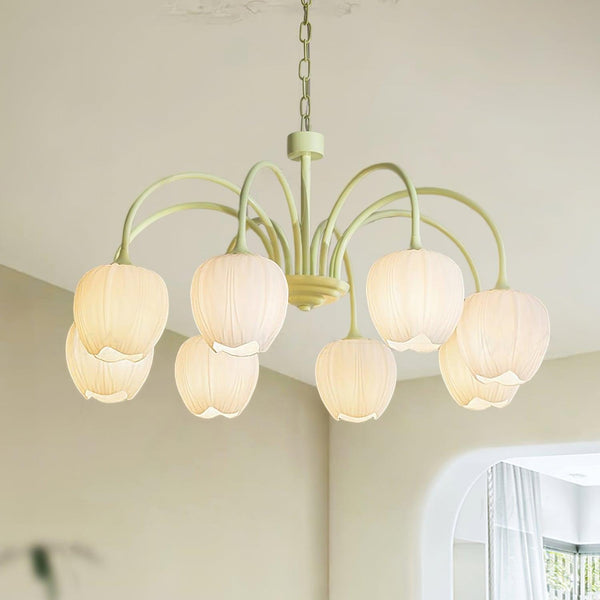 Tulp Matcha Kroonluchter - hanglampen - in de kamer