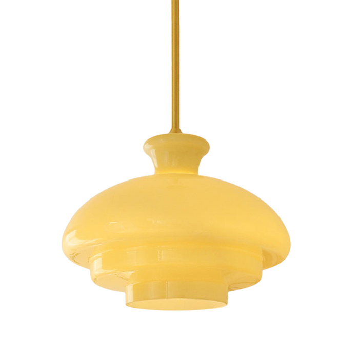 Bauhaus Hanglamp Van Roomgeel Glas - hanglampen