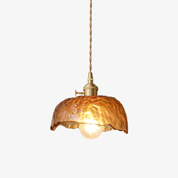 Vintage Bruin Glazen Hanglamp - hanglampen - detail