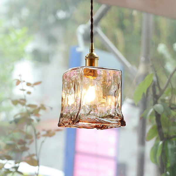 Vintage Bruin Glazen Hanglamp - hanglampen - afmetingen