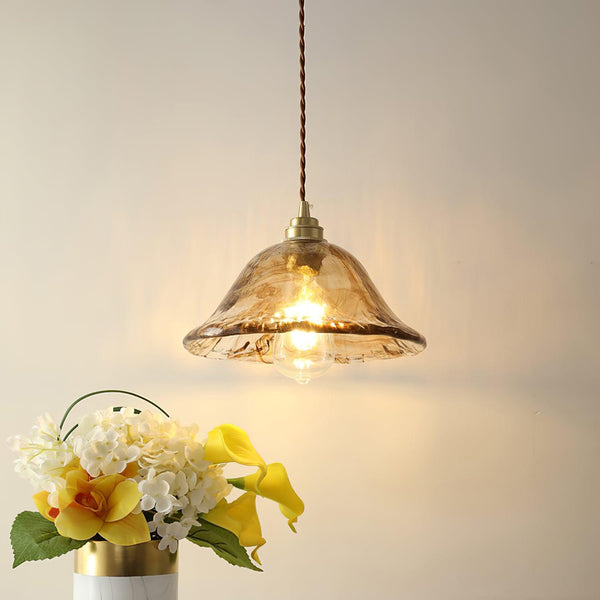 Vintage Bruin Glazen Hanglamp - hanglampen