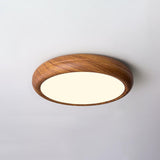 Round Ceiling Lamp with Wood Grain