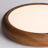 Round Ceiling Lamp with Wood Grain