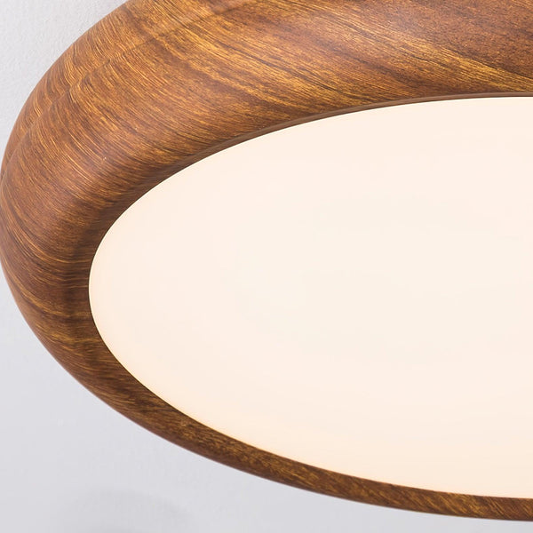 Ronde Plafondlamp Met Houtnerf - hanglampen - detail