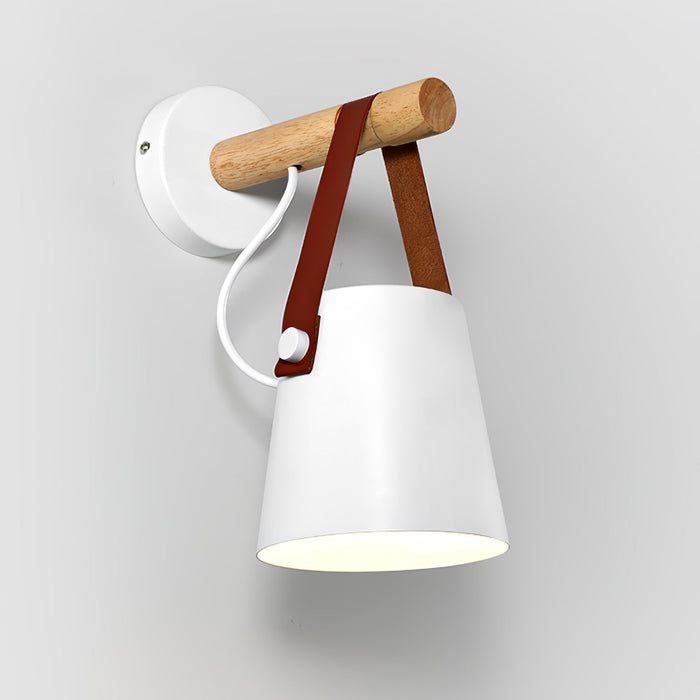 Conische Wandlamp van Hout - wandlampen