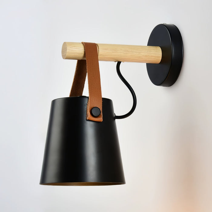 Conische Wandlamp van Hout - wandlampen - verlicht