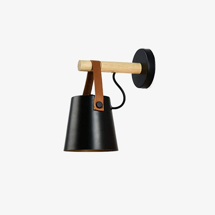 Conische Wandlamp van Hout - wandlampen - materiaaldetail