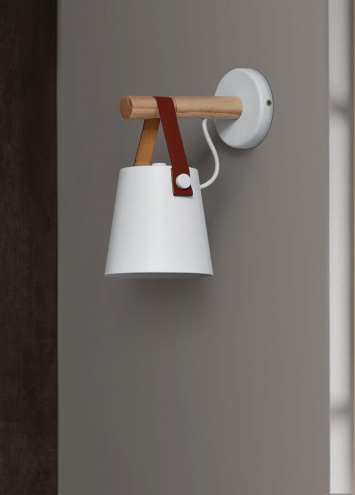 Conische Wandlamp van Hout - wandlampen - afmetingen