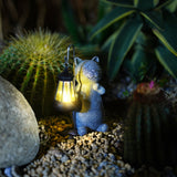 Golden Glowing Cat Garden Lamp 