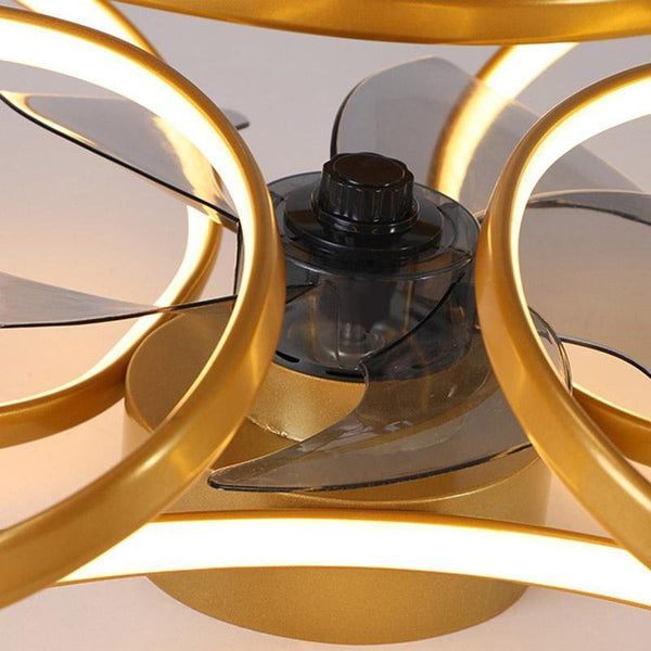 Bloem Led Moderne Inbouw Plafondventilator Met Afstandsbediening Plafondlamp - plafondlamp - gemonteerd