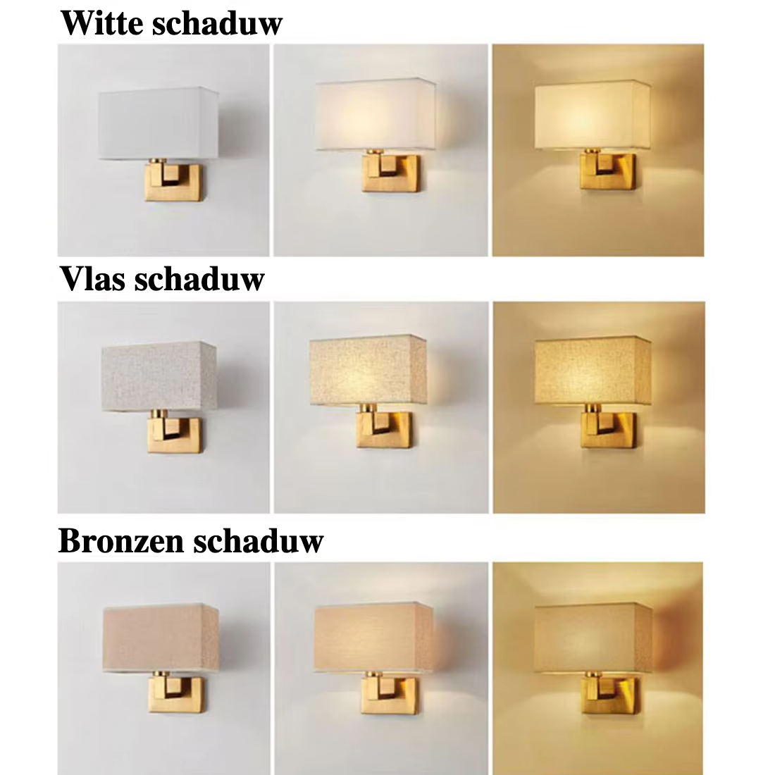 Moderne Wandlamp met Stoffen Kap - wandlampen - afmetingen