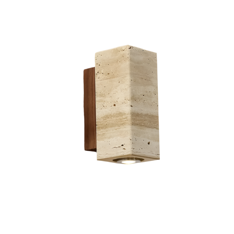 Modern Luxe Wandlamp in Natuursteen - wandlamp - verlicht