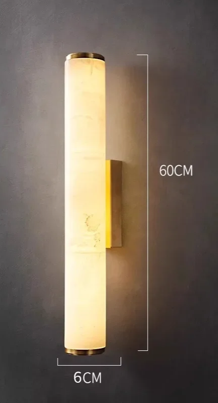 Auralis Lux – Minimalistische Wandlamp van Koper & Marmer - wandlamp - in de kamer