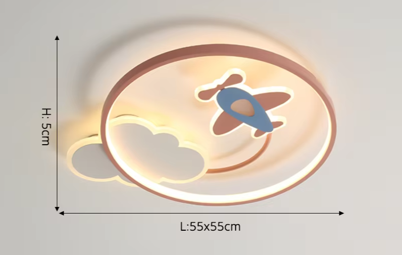 DreamGlow Dimmable Children's Room LED Ceiling Lamp with Remote Control