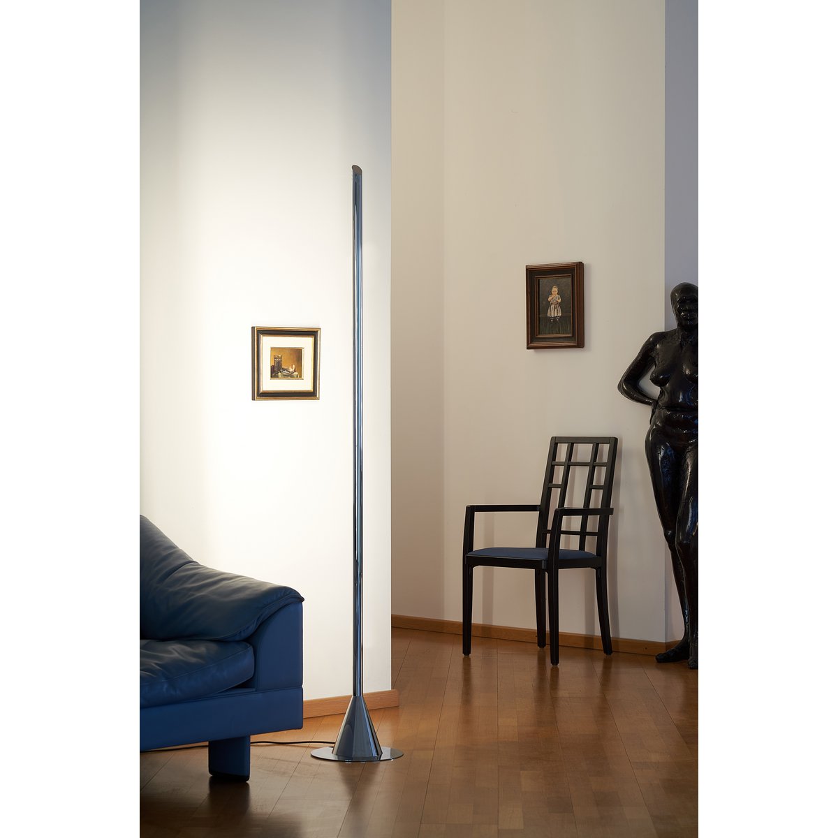 Betec Leuchten Manufactur - Obelisk Vloerlamp Led Chroom - vloerlamp