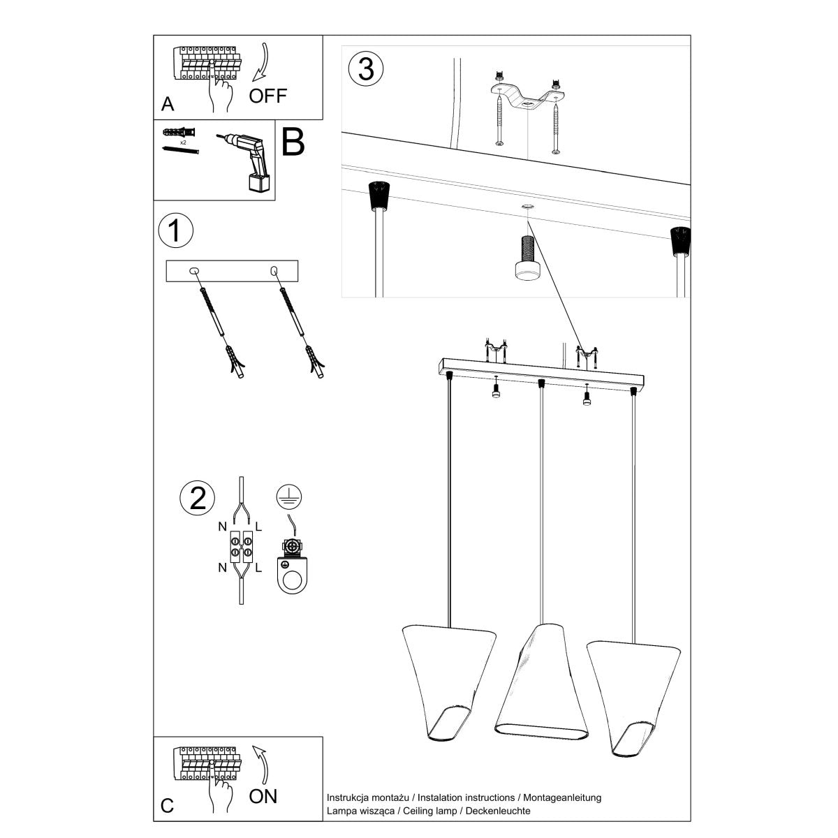 Lightinup SRL - Blum Zwart Kroonluchter - hanglampen - in de kamer