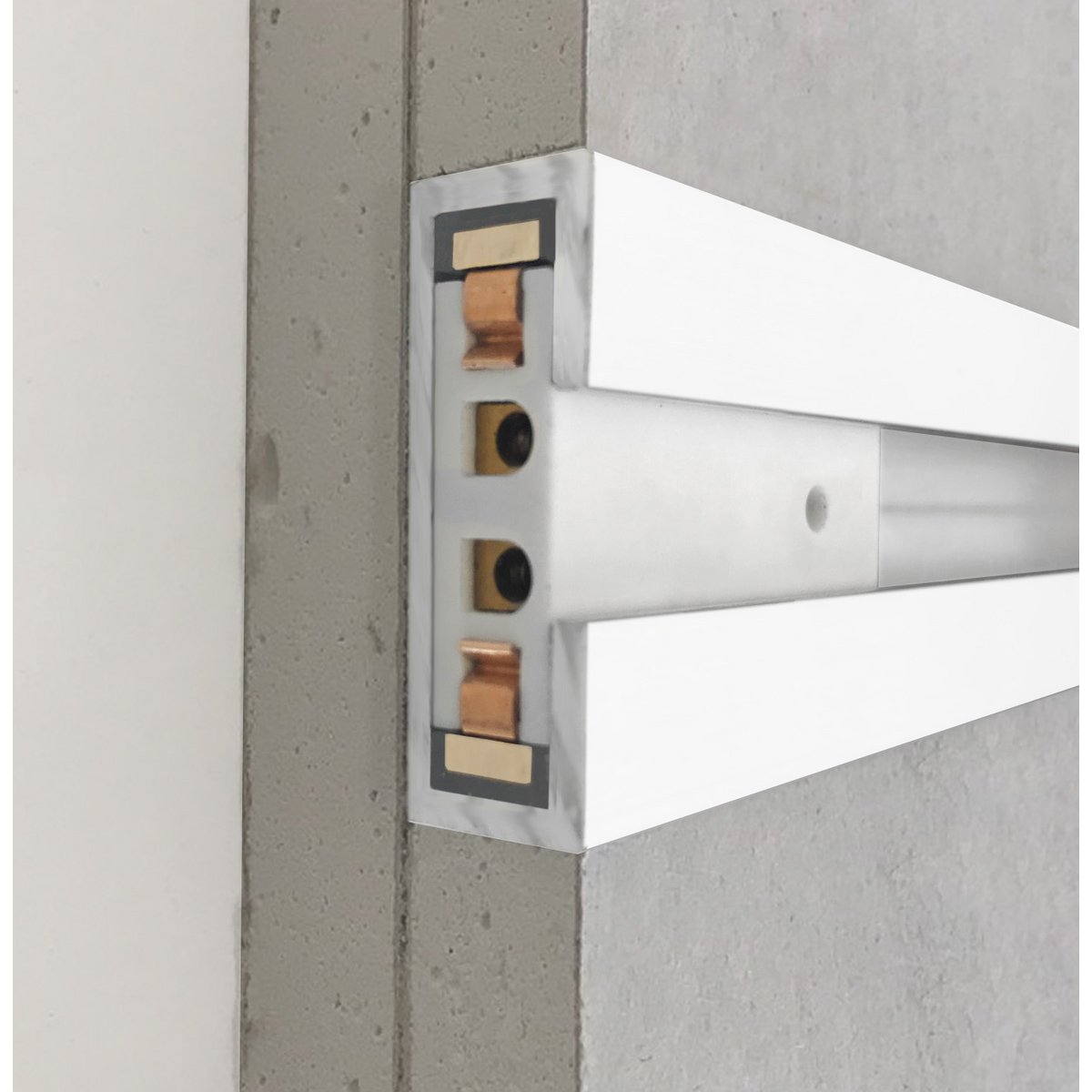 Betec Leuchten Manufactur - Gallery Fotorail Met Elektriciteit Wit/Wit - wandlampen - in de kamer