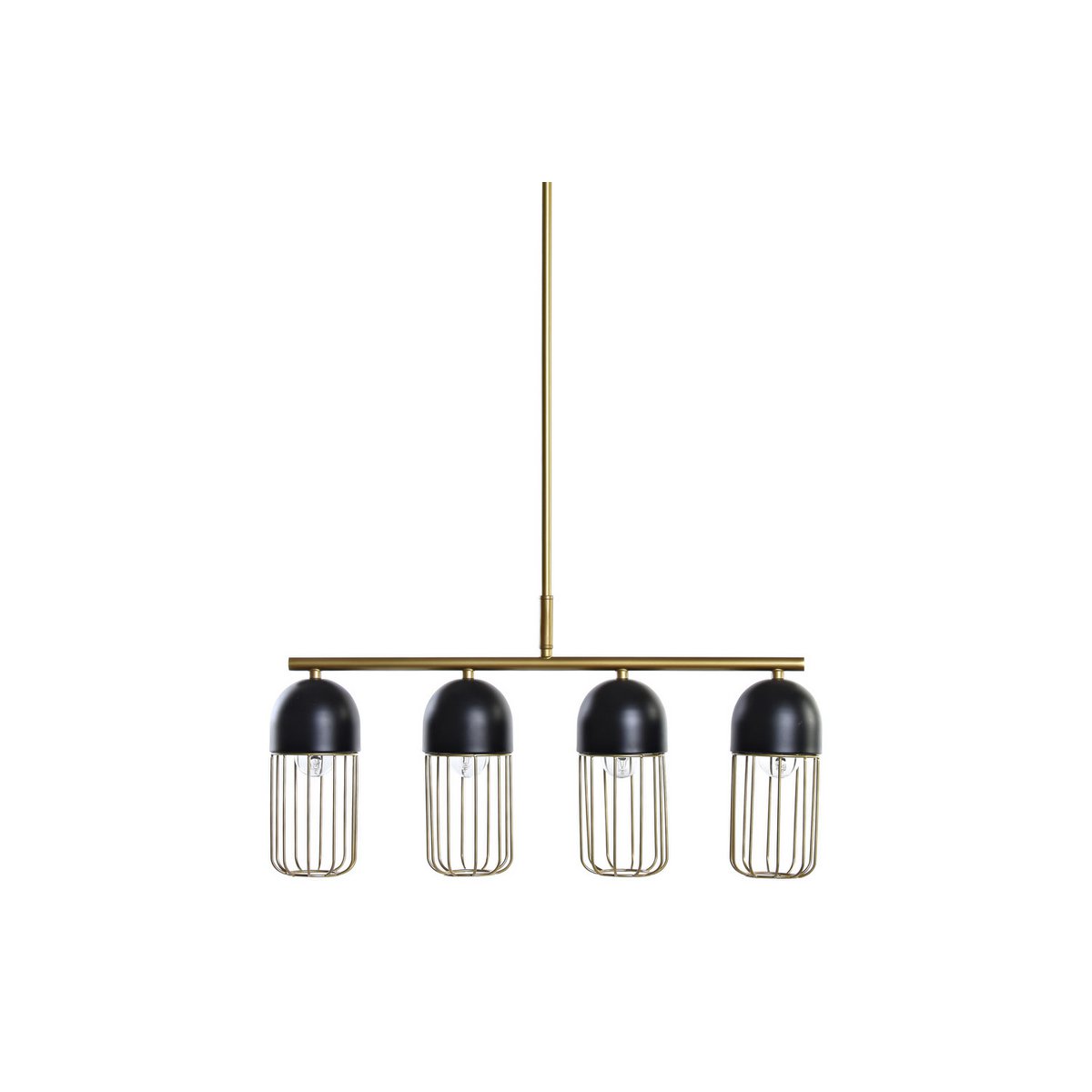 Alexandra Meti - Metalen Plafondlamp 60X11X26 Zwart - plafondlampen - zijaanzicht