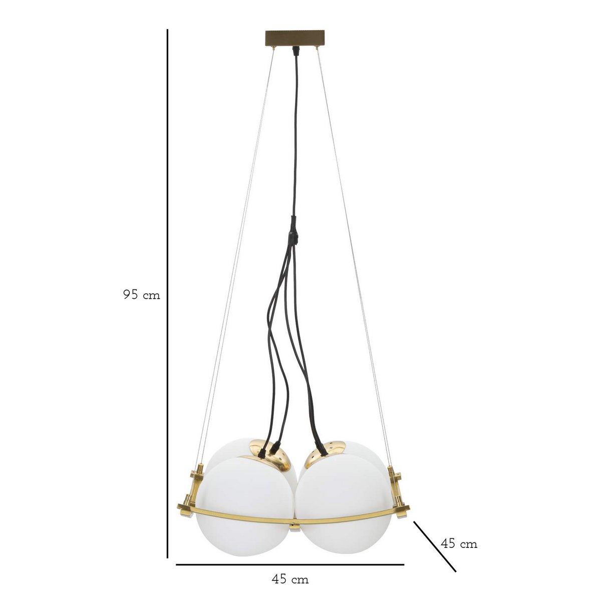 Alexandra Decor - Plafondlamp Japan Vierkant Cm 45X45X20 - plafondlamp - gemonteerd
