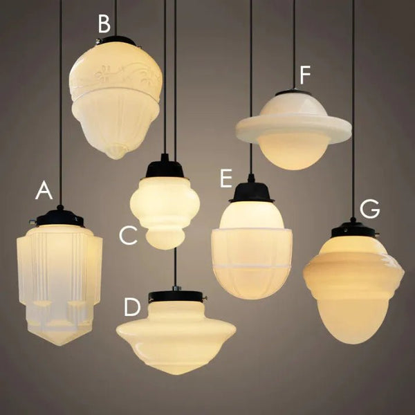 Vintage Melkglas Hanglamp - hanglampen - detail