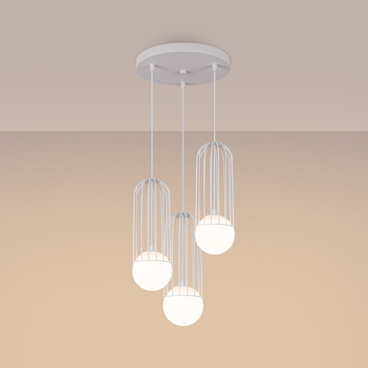 Lightinup Srl - Witte Brina 3P Hanglamp - hanglampen - sfeerbeeld