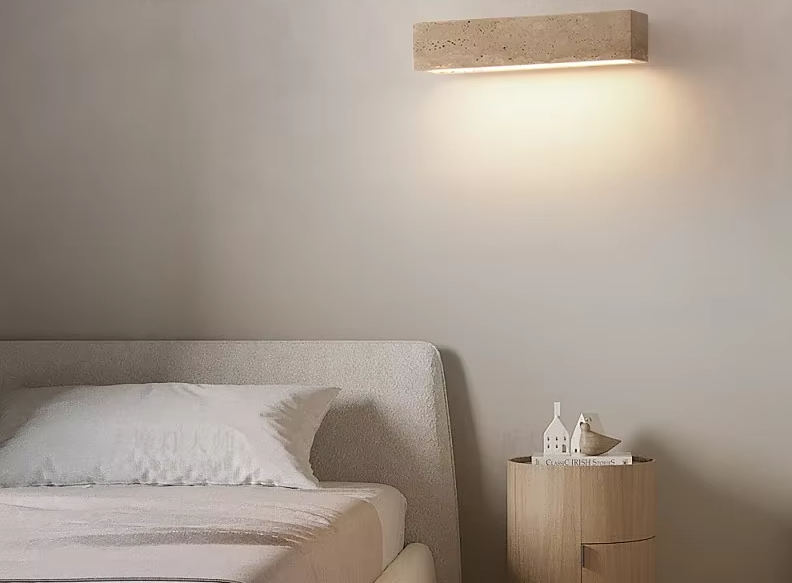 ZENLUME Wabi-Sabi Natuursteen Wandlamp - wandlamp - verlicht