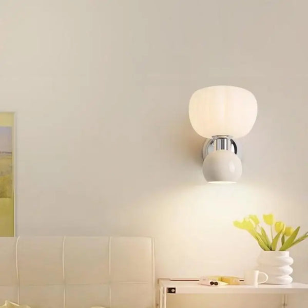 Moderne Led Wandlampen Crème - wandlampen - zijaanzicht