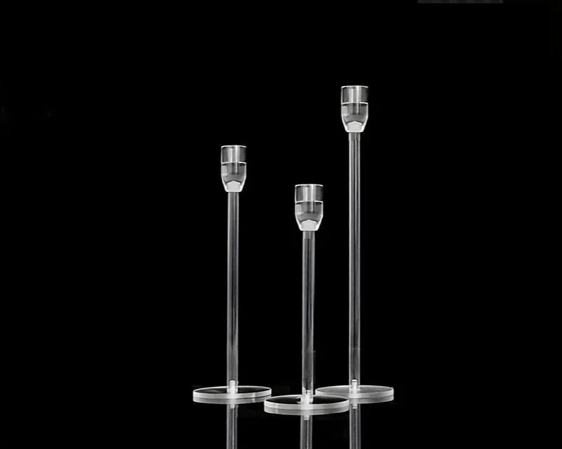 LumenAcry Heldere Acryl Kandelaar Set (3-delig) - tafellampen - gemonteerd