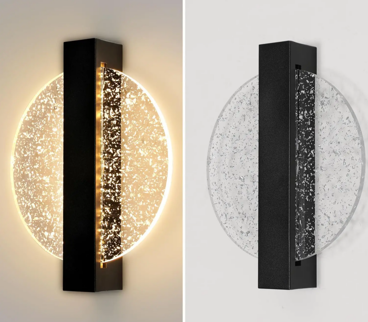 LumaLeaf Rond Wandpaneel – Moderne LED Wandlamp met Zilveren Blad & Warm Licht (3500K) - wandlamp - gemonteerd