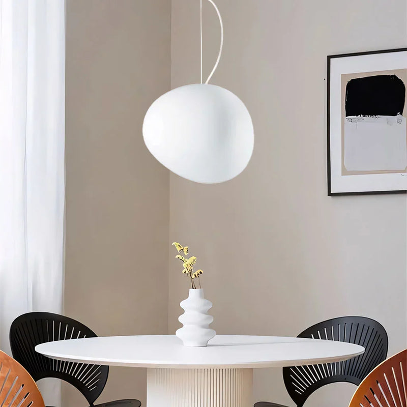 White Pebble Pendant Lamp 