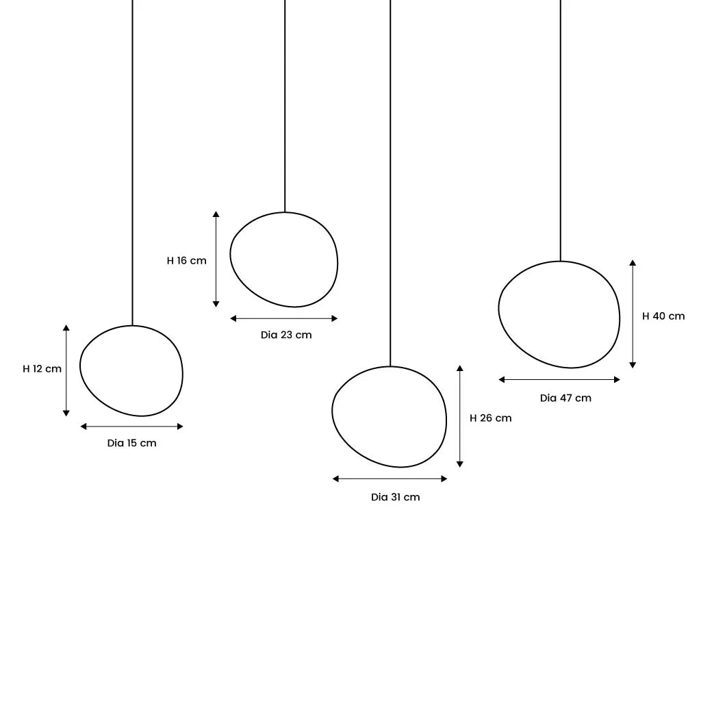 Witte Kiezel Hanglamp - hanglampen - sfeerbeeld
