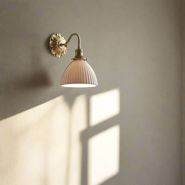 Messing Keramische Wandlamp - wandlampen - verlicht