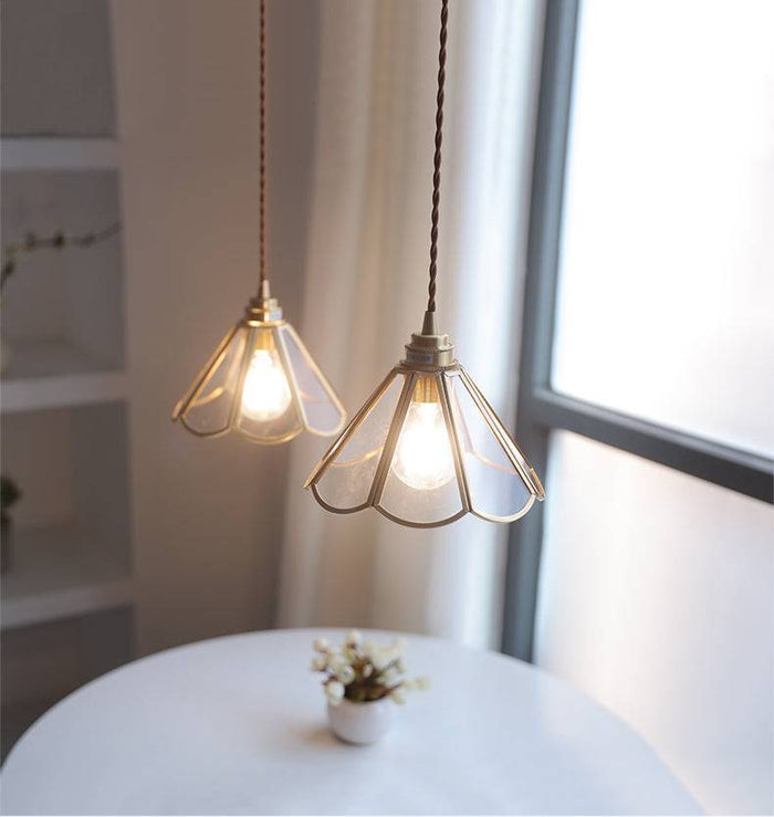Messing Glazen Hanglamp - hanglampen - afmetingen