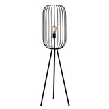 Striped cage floor lamp