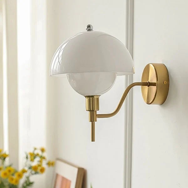 Paddestoel Wandlamp In Crème Kleur - wandlampen - verlicht